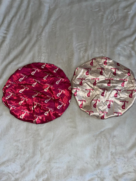 Double-Sided Drawstring Bonnets(Cream+Burgundy)